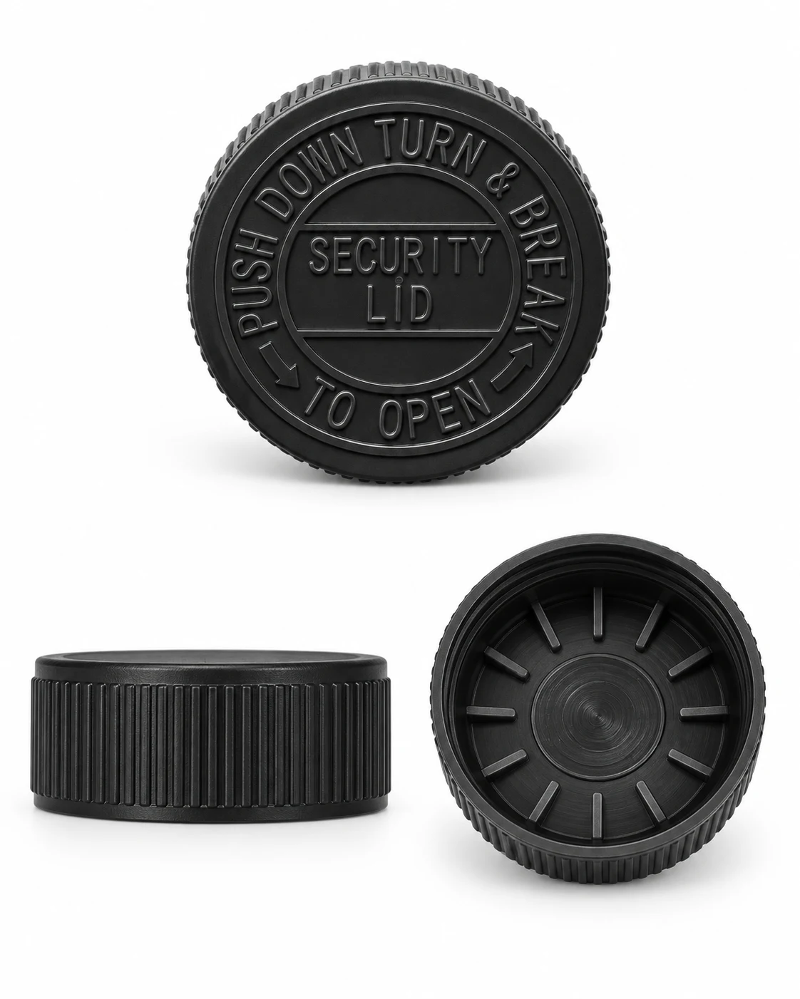 Tapa push down de seguridad N 38 en color Negro